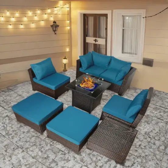 8 Piece Outdoor PE Wicker Furniture
